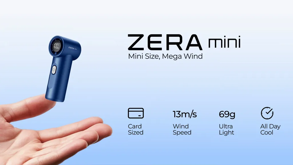ZERA mini – The True Card-Sized Cooling Fan