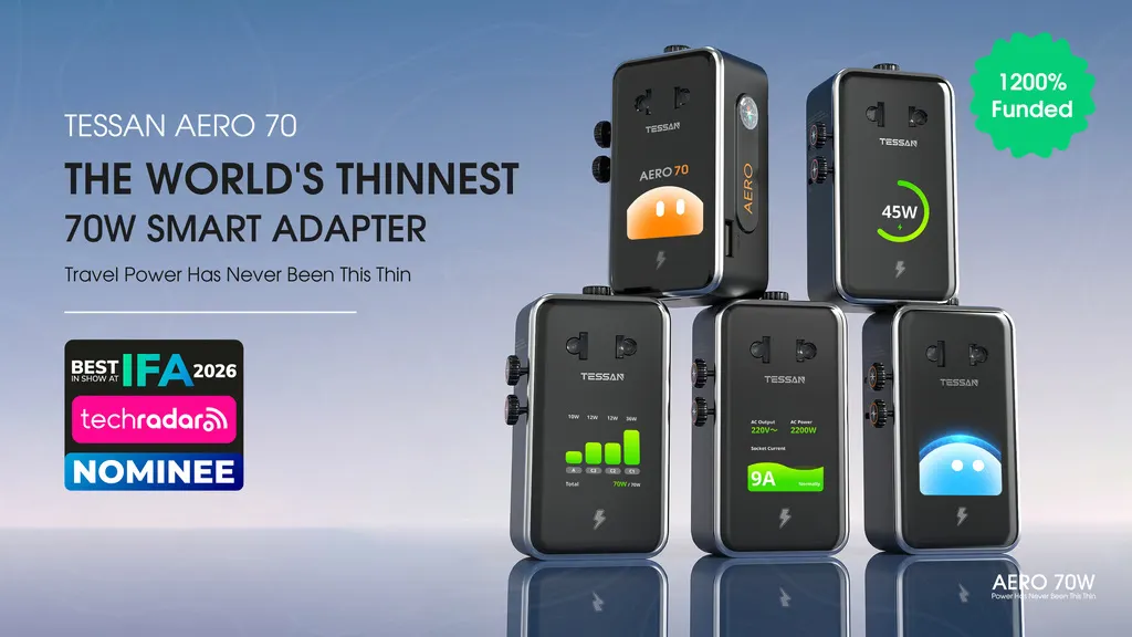TESSAN AERO 70: Smart Travel Adapter for Global Travel